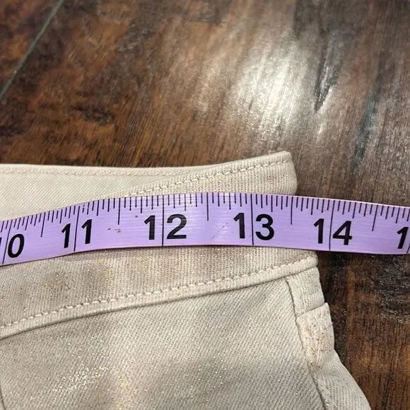 L’AGANCEMargot Skinny Jeans tan color with glitter high rise size 26